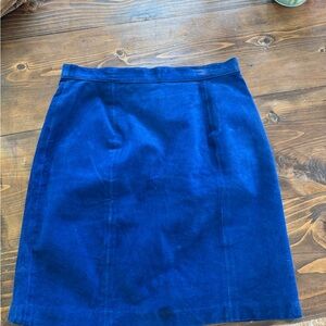 BB Dakota Blue Suede Skirt